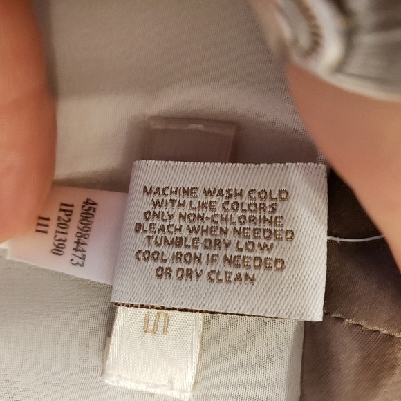 Chico's Travelers NWOT "Dana" gray tan animal print flowy light jacket, large - Picture 8 of 9